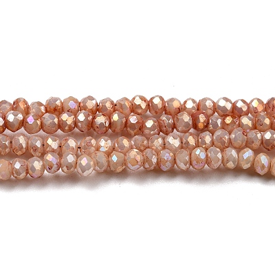 Opaque Baking Paint Glass Beads Strands DGLA-F002-03F-1