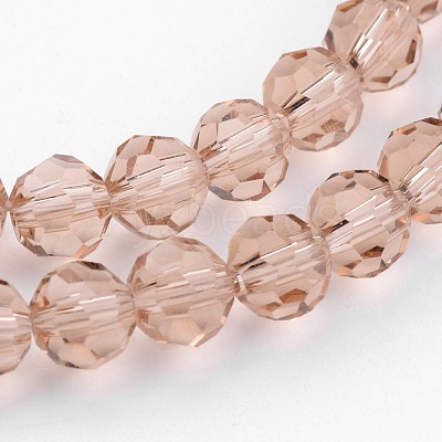 Transparent Glass Bead Strands GLAA-G013-6mm-90-1
