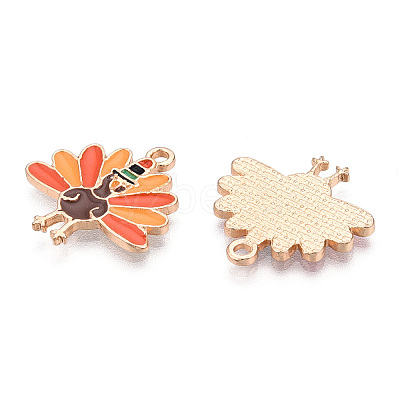 Thanksgiving Day Alloy Enamel Pendants ENAM-D060-03F-KCG-1