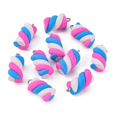 Handmade Polymer Clay Charms X-CLAY-T016-83H-1