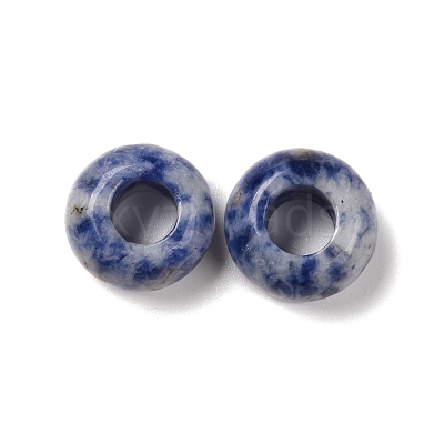 Natural Blue Spot Jasper European Beads G-G740-14x8mm-32-1