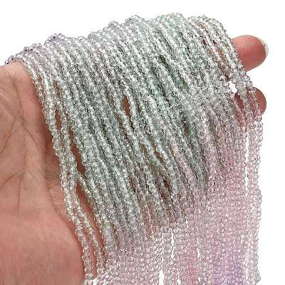 Transparent Painted Glass Beads Strands DGLA-A034-T2mm-A23-1