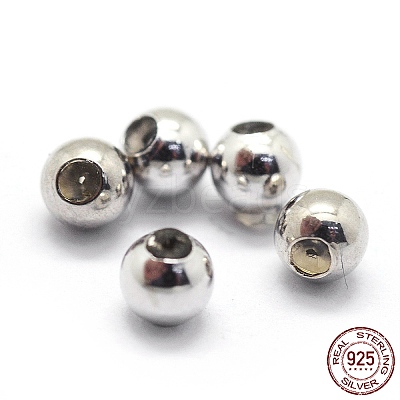 Anti-Tarnish Rhodium Plated 925 Sterling Silver Beads STER-I016-106B-P-1