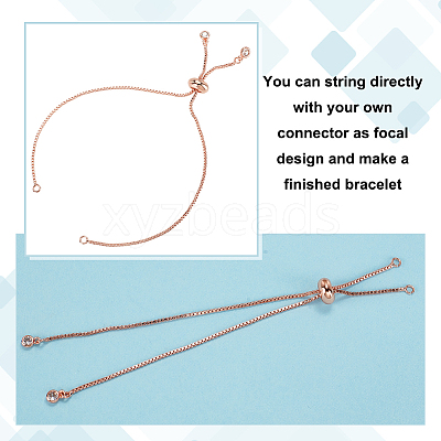 16Pcs 4 Colors Rack Plating Brass Chain Bracelet Making KK-HY0001-80-1