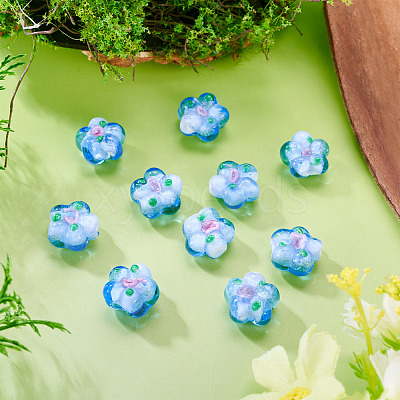 10Pcs Handmade Lampwork Beads LAMP-TADJ0001-01F-1