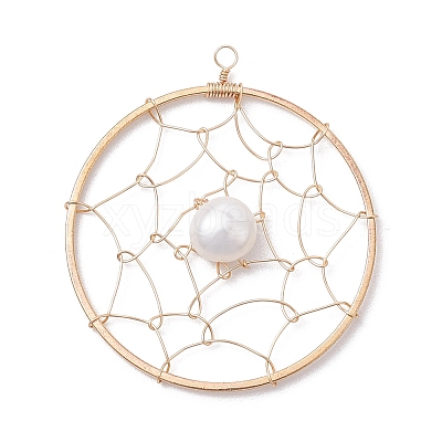 Natural Cultured Freshwater Pearl Pendants PALLOY-JF02653-03-1