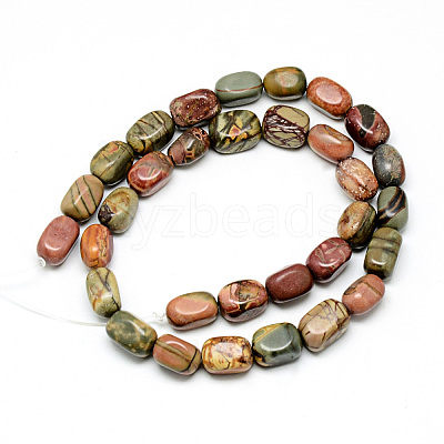 Natural Polychrome Jasper/Picasso Stone/Picasso Jasper Beads Strands G-Q948-84-1