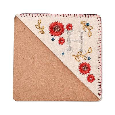 4Pcs Letter Personalized Hand Embroidered Corner Bookmarks JX587H-1
