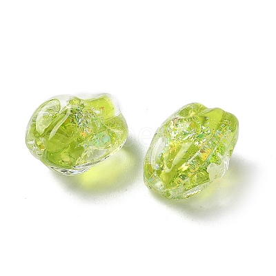 Handmade Foil Lampwork Beads Strands FOIL-Z001-06F-1