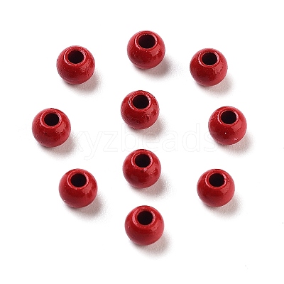 Spray Painted 202 Stainless Steel Beads STAS-G340-01A-1