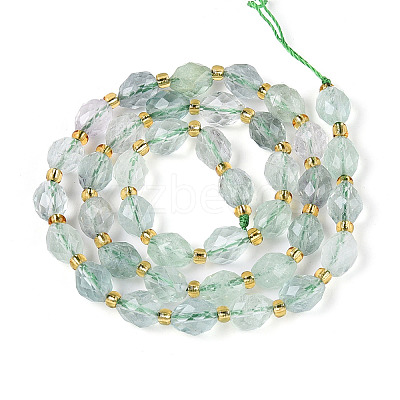 Natural Green Fluorite Beads Strands G-N342-35-8x6-12-1