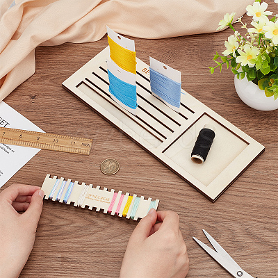 Wooden Thread Winding Boards TOOL-WH0155-50-1