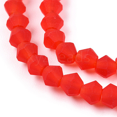 Imitate Austrian Crystal Frosted Glass Beads Strands GLAA-F029-TM4mm-B31-1