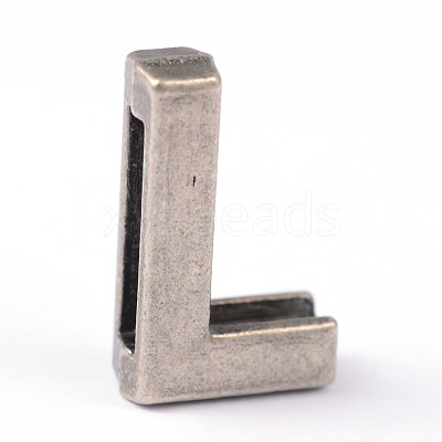 Tibetan Style Alloy Letter Slide Charms PALLOY-L170-L-AS-1