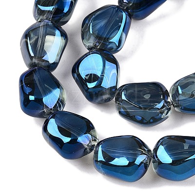 Electroplate Glass Beads Strands EGLA-T021-08J-1