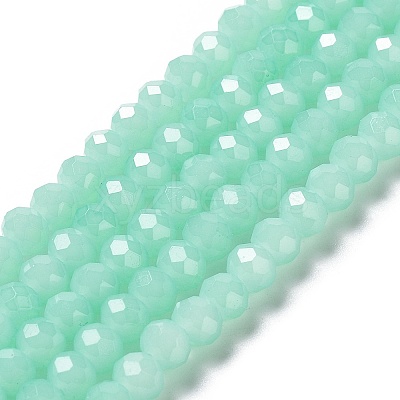Baking Paint Imitation Jade Glass Bead Strands LS-DGLA-A034-J6MM-A22-1