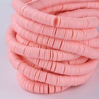 Flat Round Handmade Polymer Clay Beads CLAY-R067-8.0mm-18-1