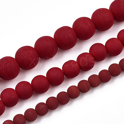 Opaque Glass Beads Strands GLAA-T032-P6mm-MD05-1