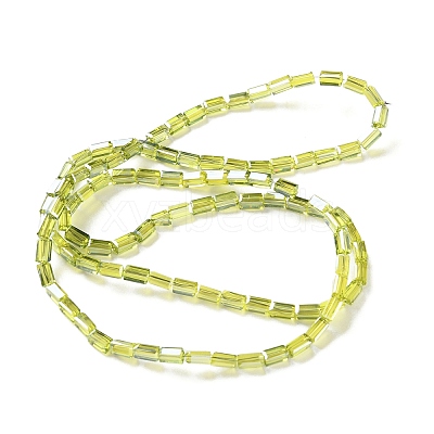 Electroplate Transparent Glass Beads Strands Pearl Luster Plated EGLA-H106-01A-PL05-1