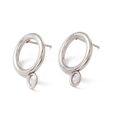 Non-Tarnish 304 Stainless Steel Stud Earring Findings STAS-P308-02B-P-1