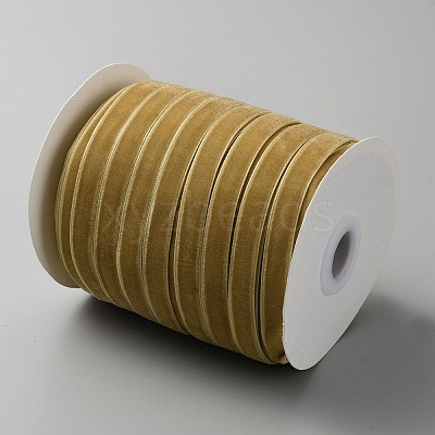 50 Yards Polyester Single Face Velvet Ribbon OCOR-WH0082-161E-1