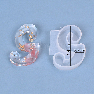 Letter DIY Silicone Molds X-DIY-I034-08S-1