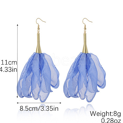Alloy & Cloth Dangle Earrings WG6E4DC-03-1