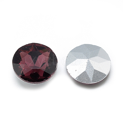 Pointed Back Glass Rhinestone Cabochons RGLA-T029-8mm-18-1
