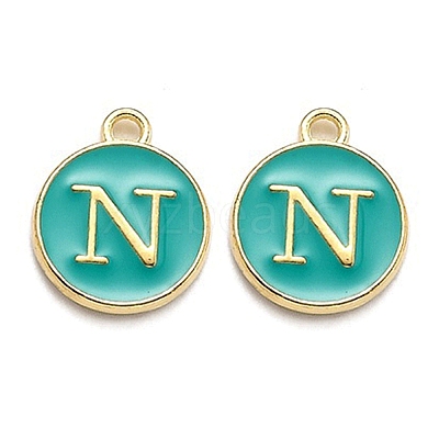 Golden Plated Alloy Enamel Charms LS-ENAM-Q437-15N-1