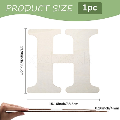 Letter Unfinished MDF Sheets WOOD-WH20012-008H-1