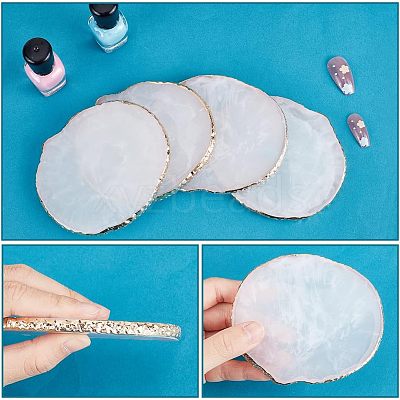 Resin Imitation Agate Coasters for Drinks MRMJ-CA0001-33-1