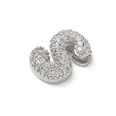 Brass Micro Pave Cubic Zirconia Pendants KK-A300-02P-S-1