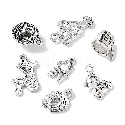 72Pcs 12 Styles Tibetan Style Alloy Pendants FIND-FP0001-24-1