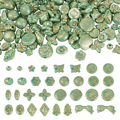 92Pcs Opaque Acrylic Beads OACR-TA0003-77-1