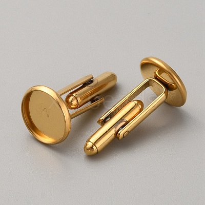 304 Stainless Steel Cuff Button STAS-WH0022-97G-1