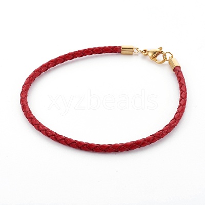 Braided Leather Cord Bracelet Making MAK-L018-04D-1