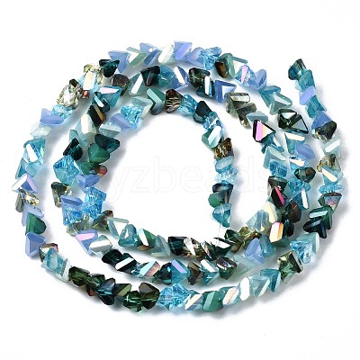 Electroplate Glass Beads Strands EGLA-N002-06C-1