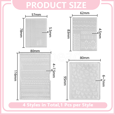 4Pcs 4 Styles Silicone Molds MRMJ-HY0001-43-1