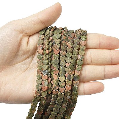 Natural Unakite Beads Strands G-A272-A01-11-1