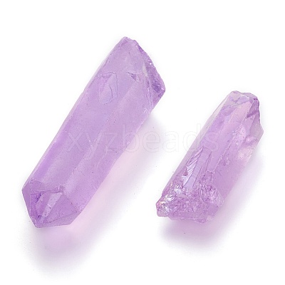 Electroplate Natural Quartz Crystal Beads KK-F757-G01-1