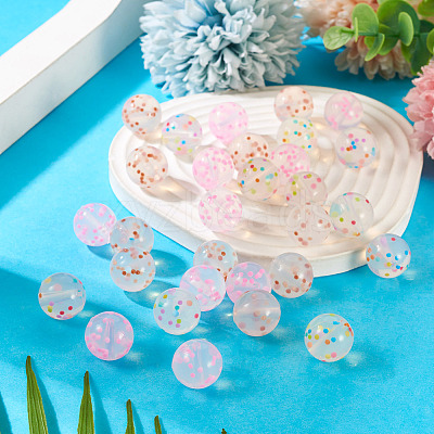 30Pcs 3 Colors Transparent Silicone Focal Beads SIL-TA0002-83-1