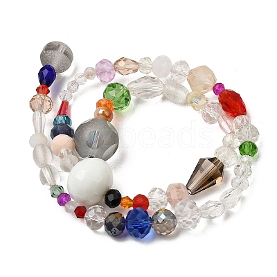 Mixed Electroplate Glass Beads Strands EGLA-A003-01-1