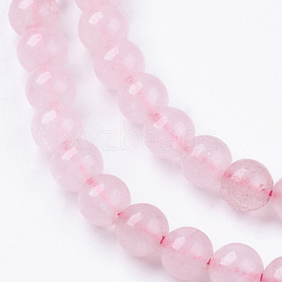 Natural Rose Quartz Bead Strands X-G-R193-13-6mm-1