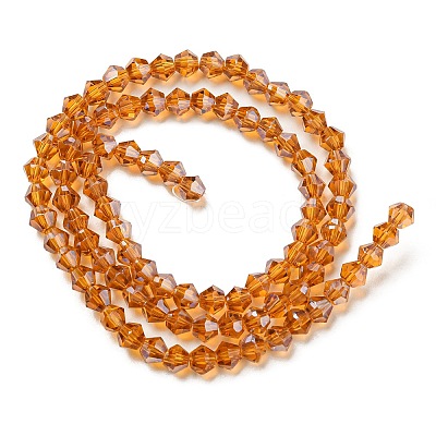 Transparent Electroplate Glass Beads Strands GLAA-F029-2mm-C28-1