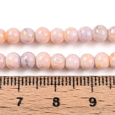 Baking Paint Glass Beads Strands DGLA-N003-4mm-C01-1