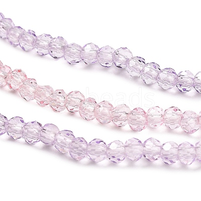 Transparent Painted Glass Beads Strands DGLA-A034-T1mm-A05-1