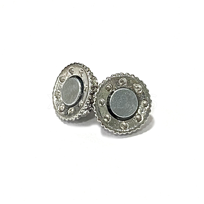 Alloy Rhinestone Magnetic Clasps with Loops BSAHH050-1
