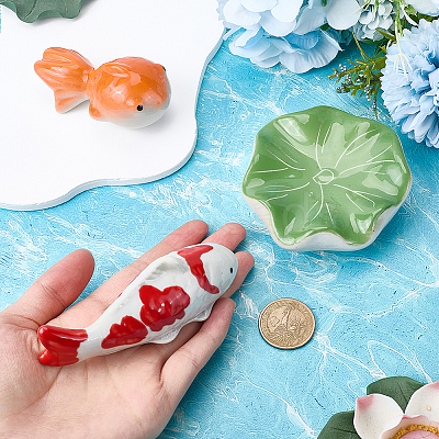 3Pcs 3 Styles Ceramic Display Decorations DJEW-GF0001-73-1