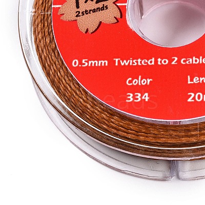 2-Ply Round Waxed Cotton Thread Cords YC-T004-01A-09-1