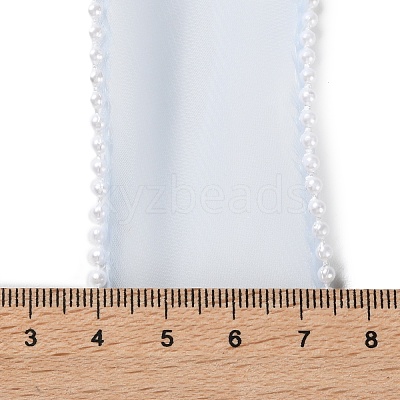 5 Yards ABS Pearl Edged Mesh Ribbon for Bowknot Making OCOR-B004-01A-05-1